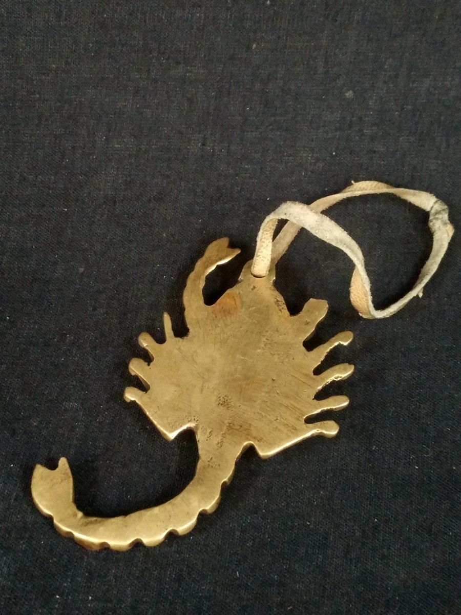 L 8.7 CM Old China Tibet Bronze Handmade Scorpion Pendant Decoration Collection