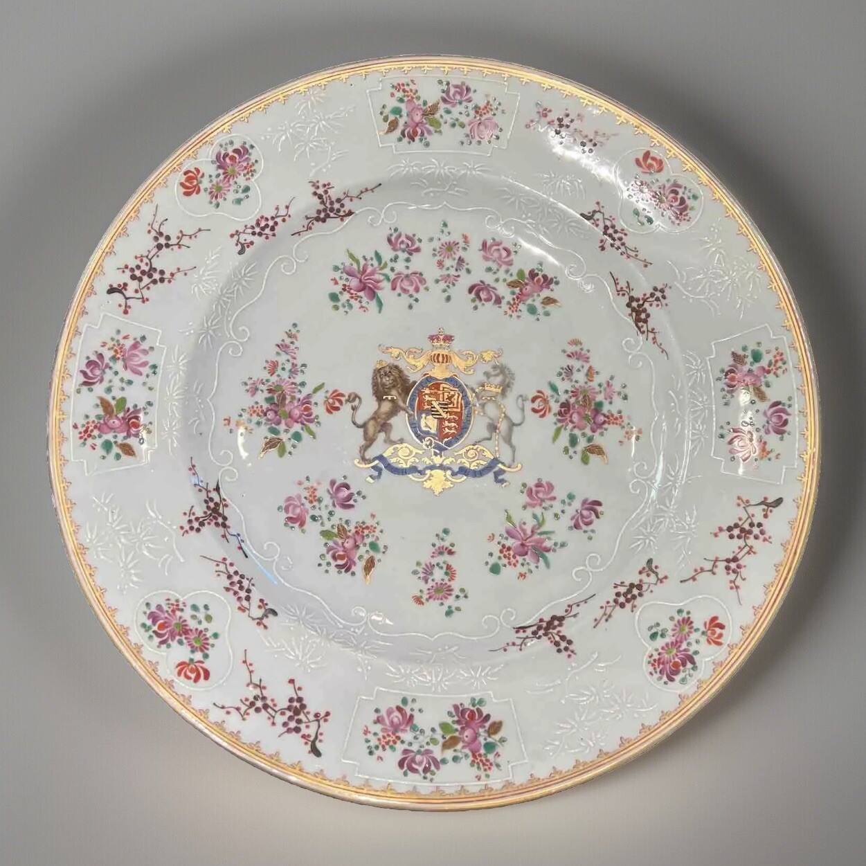 Exceptional Large Samson Charger w/ Edward VII Armorial as Prince of W, C 1890