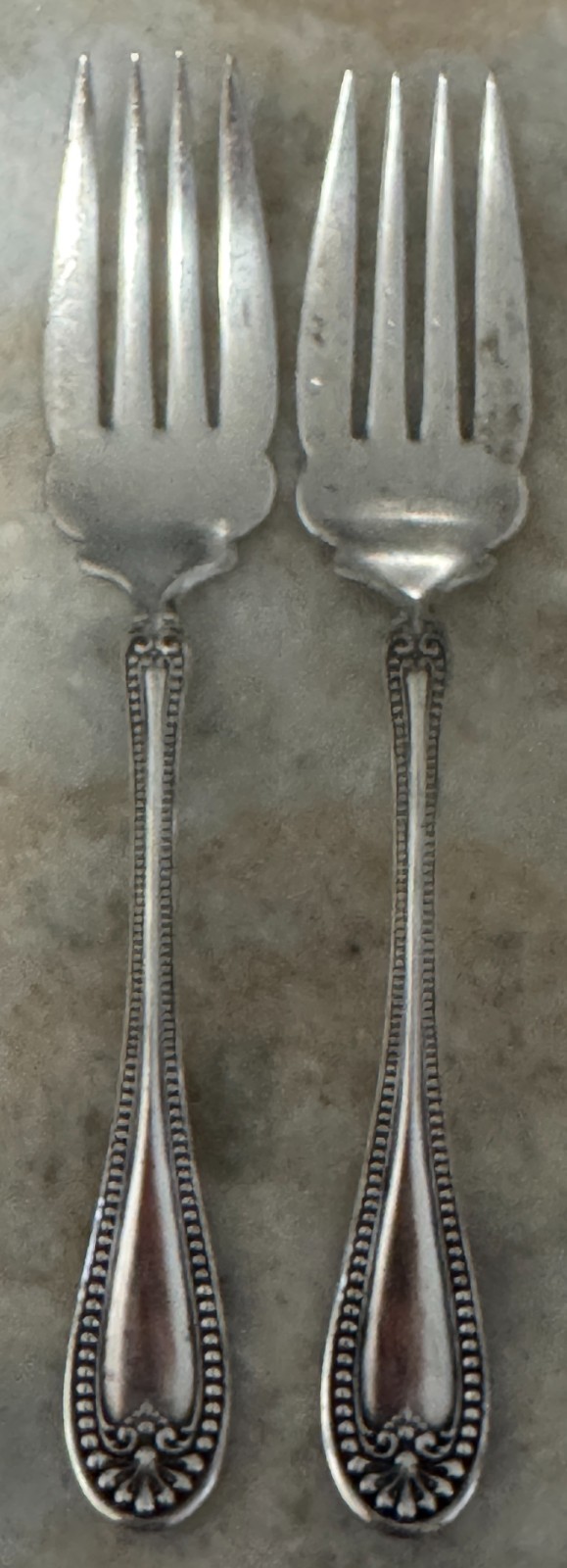 2 Salad Fork Stuart Silverplate 1899 by Wallace Silver 6 1/8″
