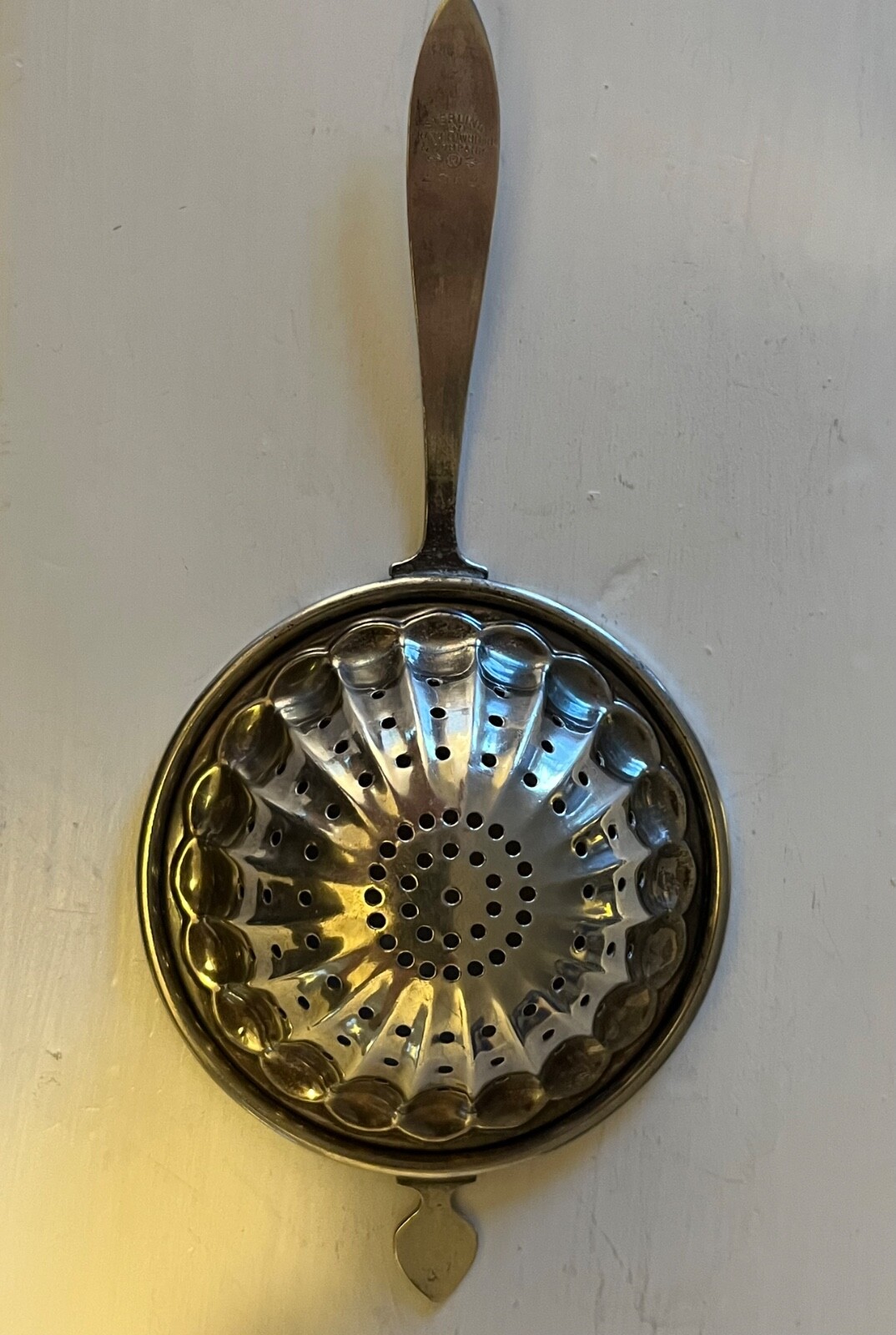 Antique Sterling Silver Tea Strainer Spoon with Hallmarks – Frank M. Whiting Co