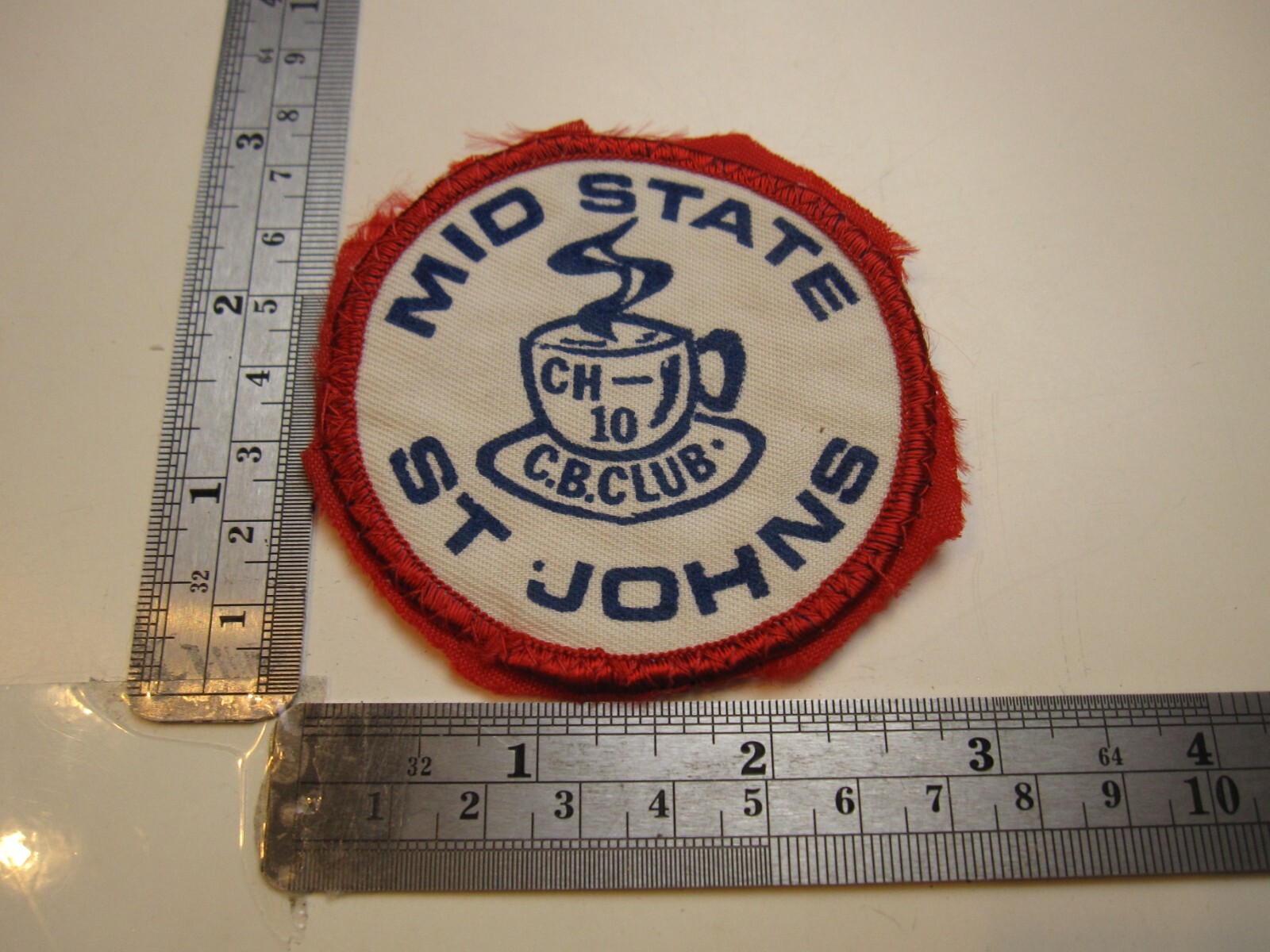 Vintage Mid State St. Johns Ch. 10 C.B. Club Ham Radio Related Patch BIS