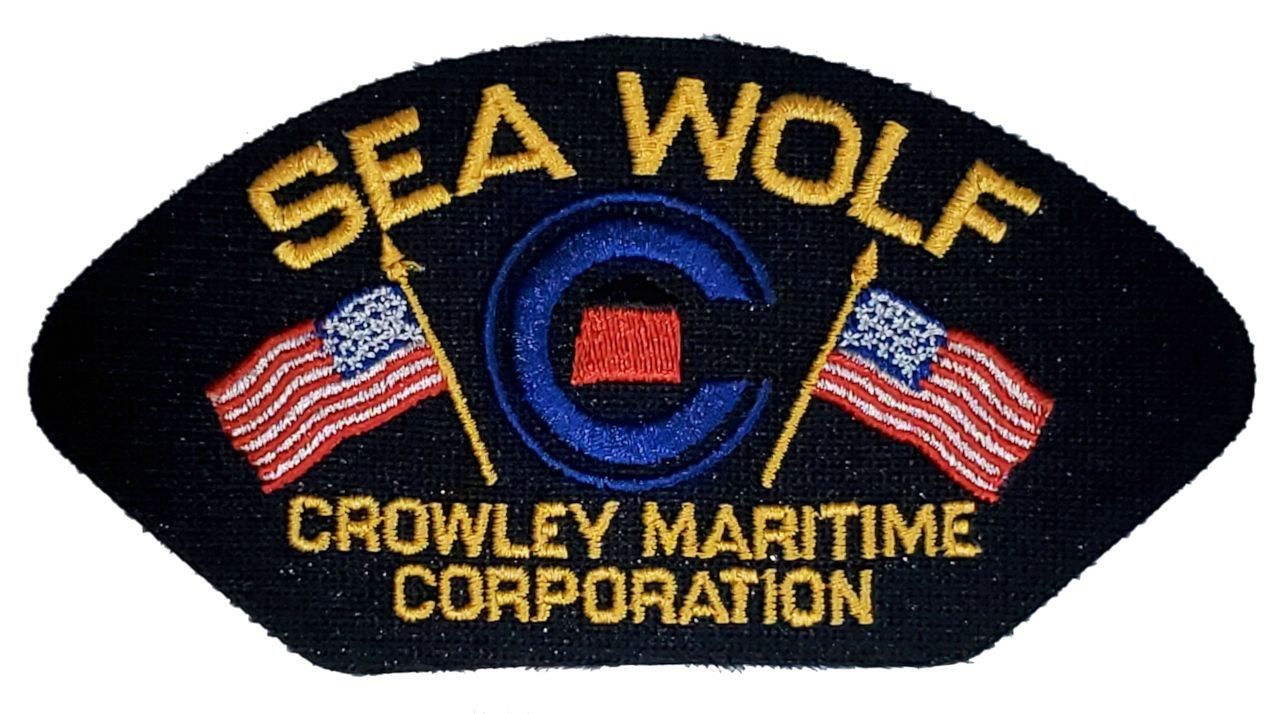 SEA WOLF CROWLEY MARITIME CORPORATION ORIGINAL HAT PATCH