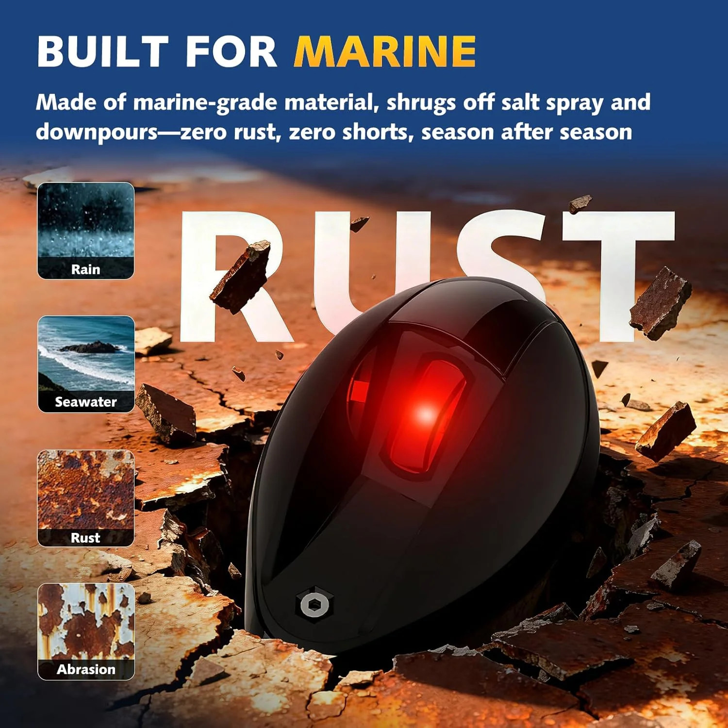 Boat Navigation Lights Side Mount, Red and Green Bow Lights for Boats LED Waterp