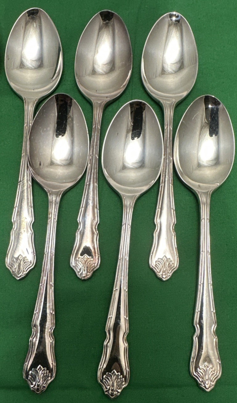 11 Pc RITZ Silverplated 6 TEASPOONS & 5 SUGAR SHELLS Arthur Price Sheffield