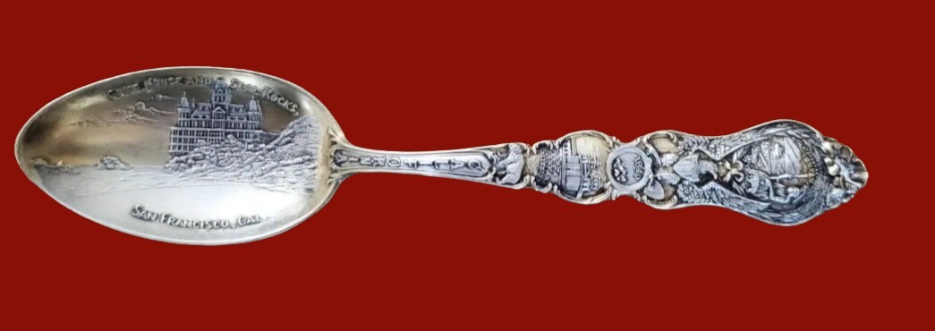 San Francisco California Sterling Souvenir Spoon by Watson w/ Cliff House 13090