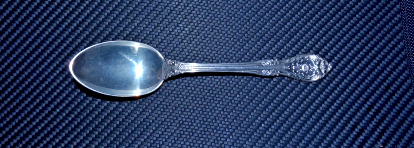 GORHAM STERLING KING EDWARD TEASPOON 6 INCHES LONG, 1936 PATTERN, NO MONOGRAMS
