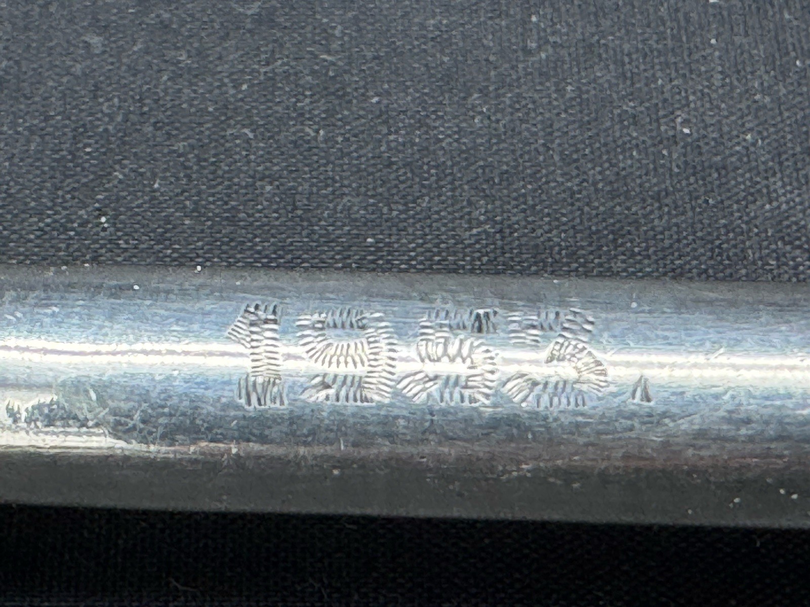 Vintage 830 Silver Blue Enamel Button Sugar Ice Tongs