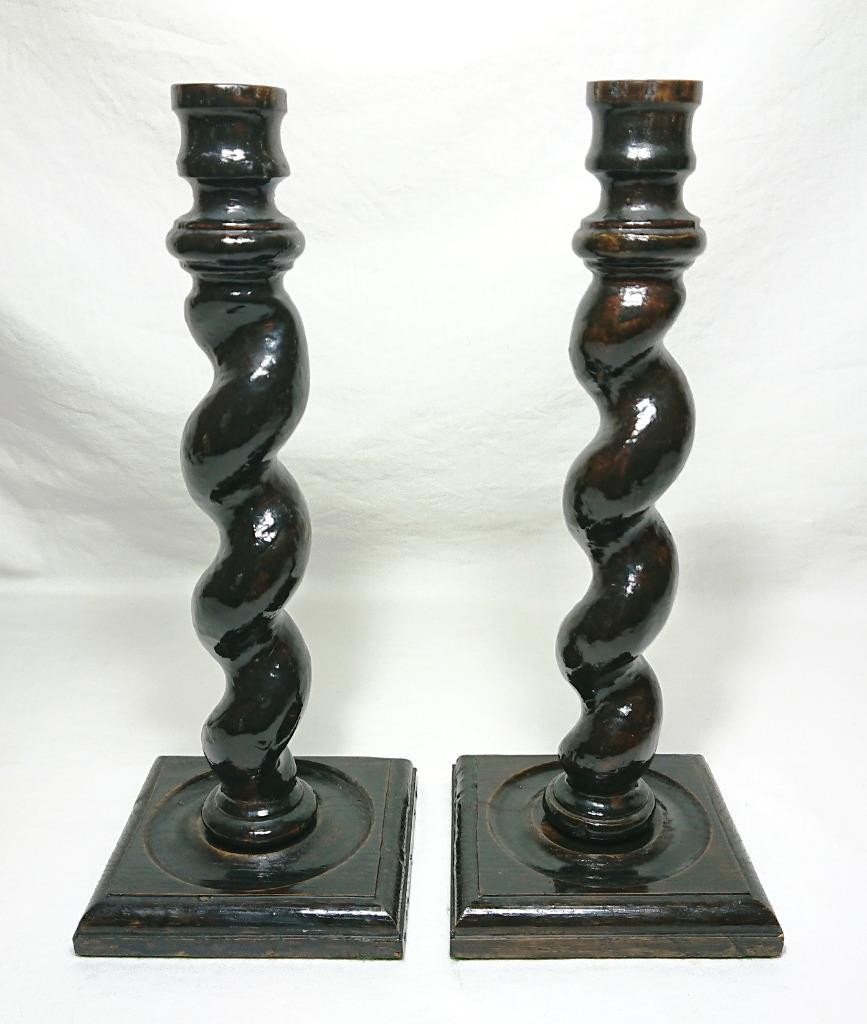 Antique Victorian Candlesticks late 19thC 30cm Tall