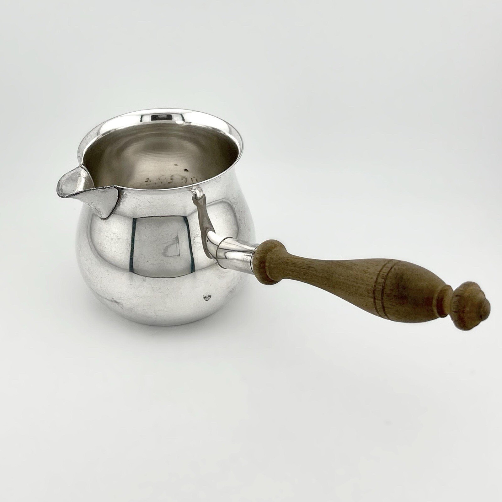 Antique Silver Plate Brandy / Butter / Sauce Warmer w/ Wood Handle – Watson Co.