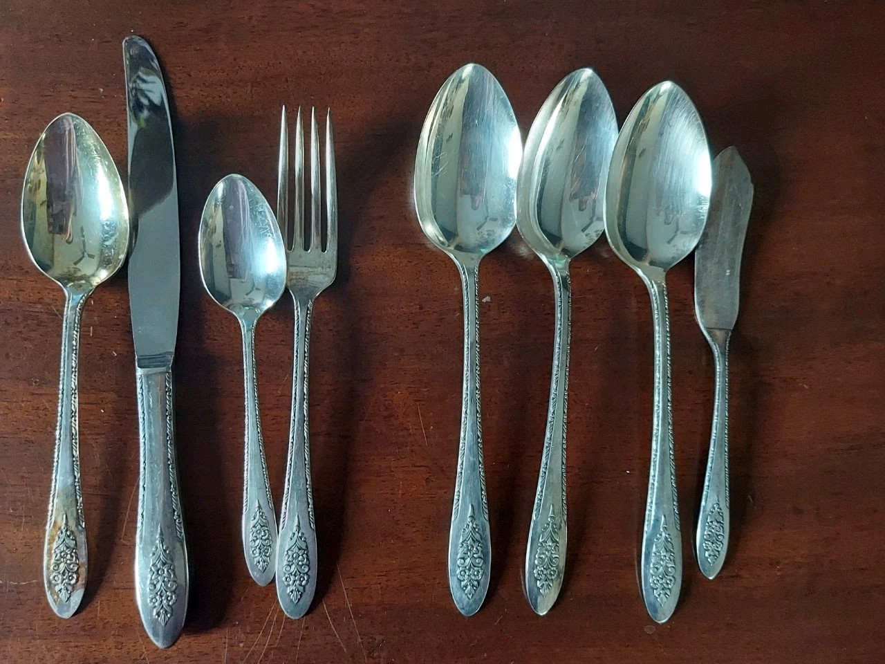 Lady Stuart Oneida Flatware Rogers Silverplate Flatware 33pc Set 1949 MCM