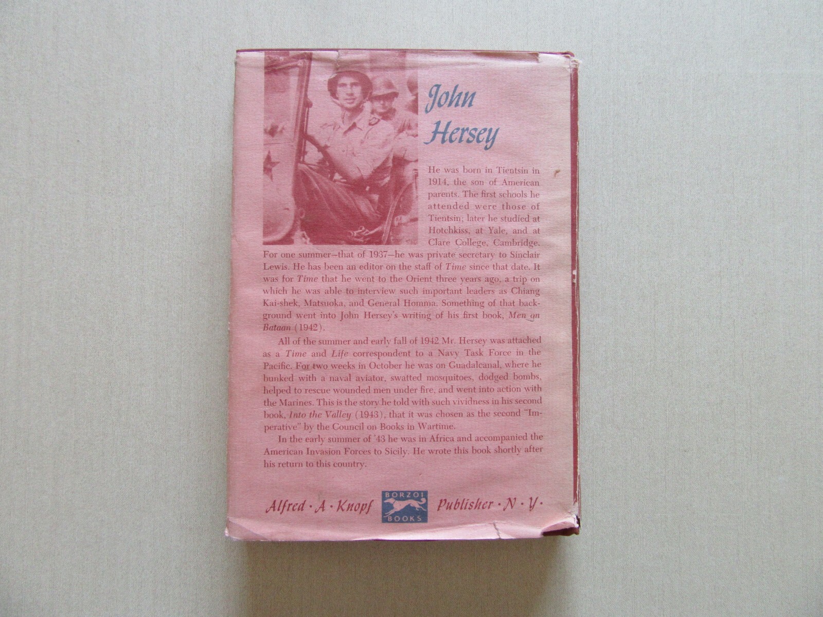 A Bell for Adano by John Hersey – Alfred A. Knopf, Pre-publication Edition, 1944