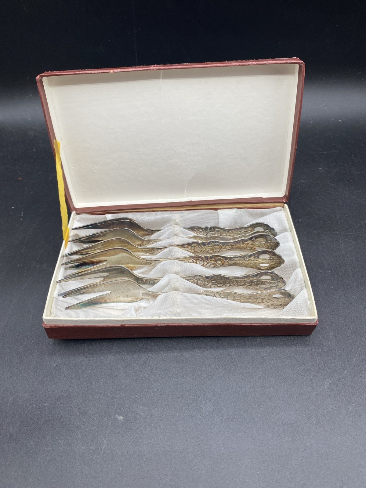 Vintage Polish Spoldzielnia Rzemieslnicza Zoliborz Widelczyki 6 Forks Set 1989