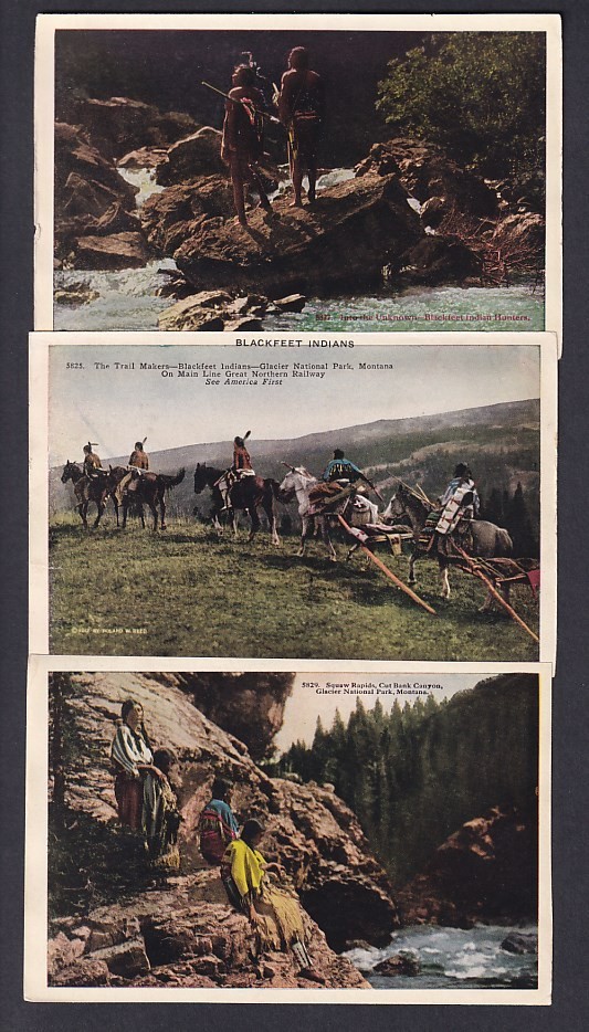 USA Native American Indians x10 double sided pictures on paper -unknown origin