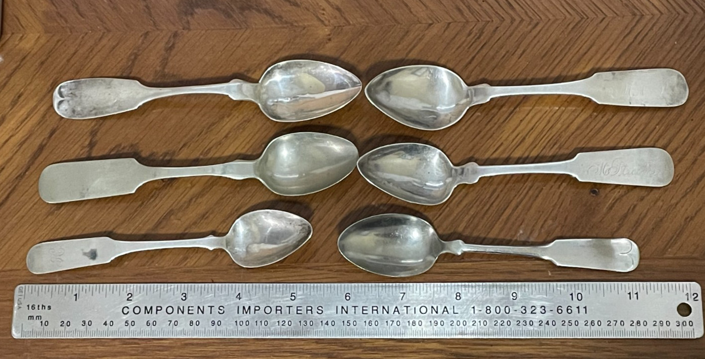 6 19th Century Spoons Various makers 92 g