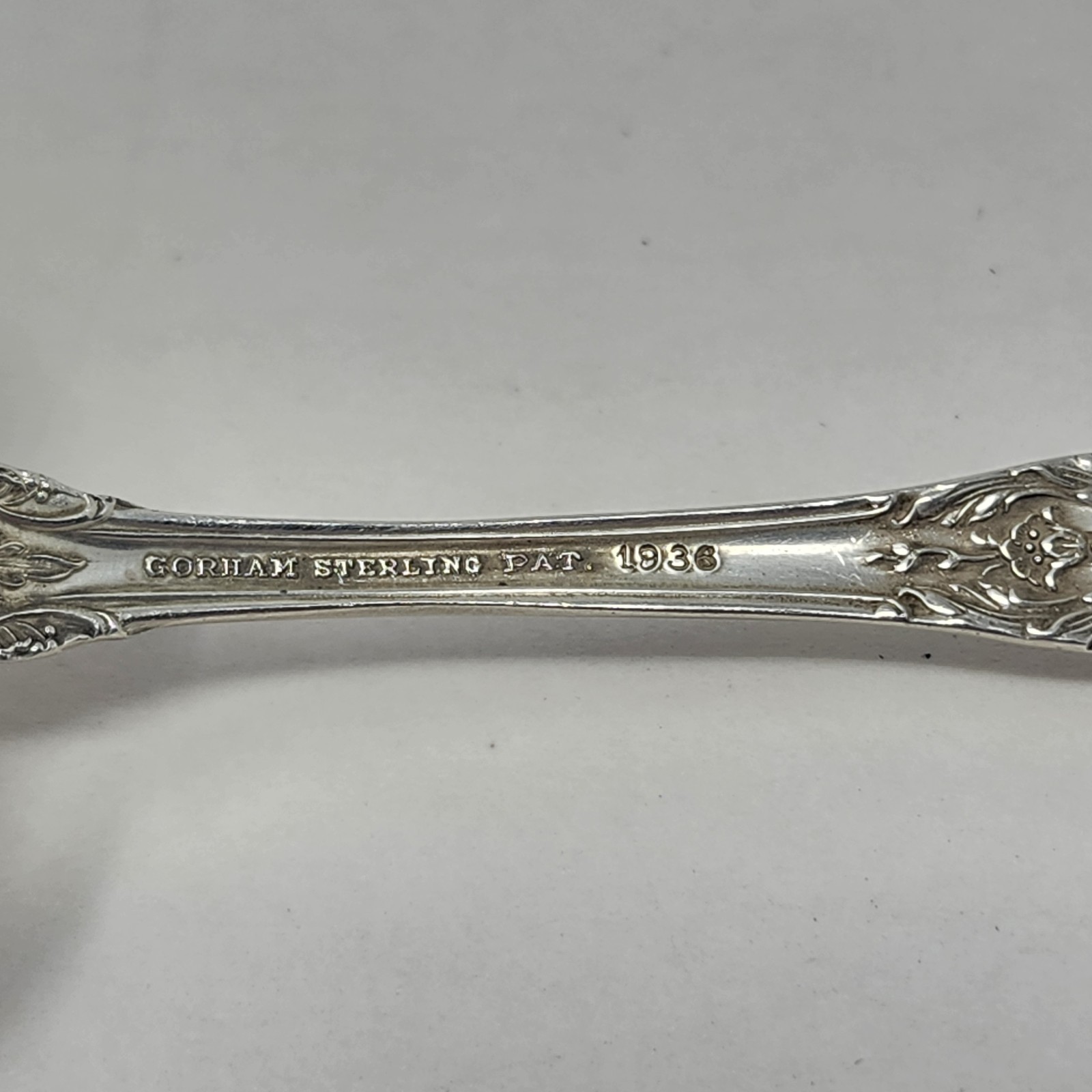 Gorham King Edward Sterling Silver Pierced Serving Spoon Bon Bon Nut Tomato .8oz