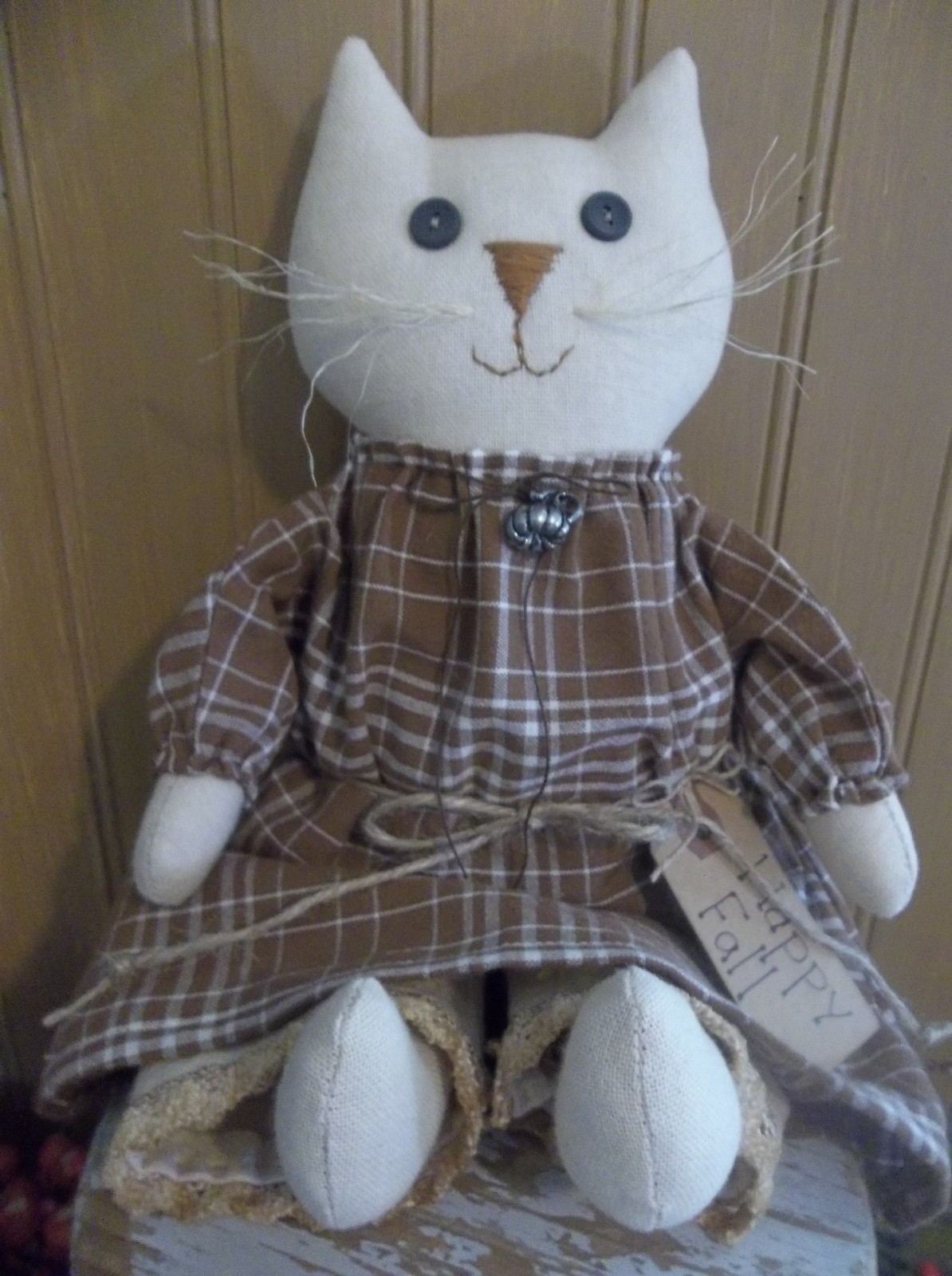 Sweet Primitive Handmade Cat – Farmhouse/Country/Primitive Decoration