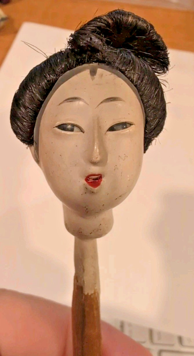 Antique HINA DOLL Emperor figure figurine Meiji period Circa 1850-1899 #B614