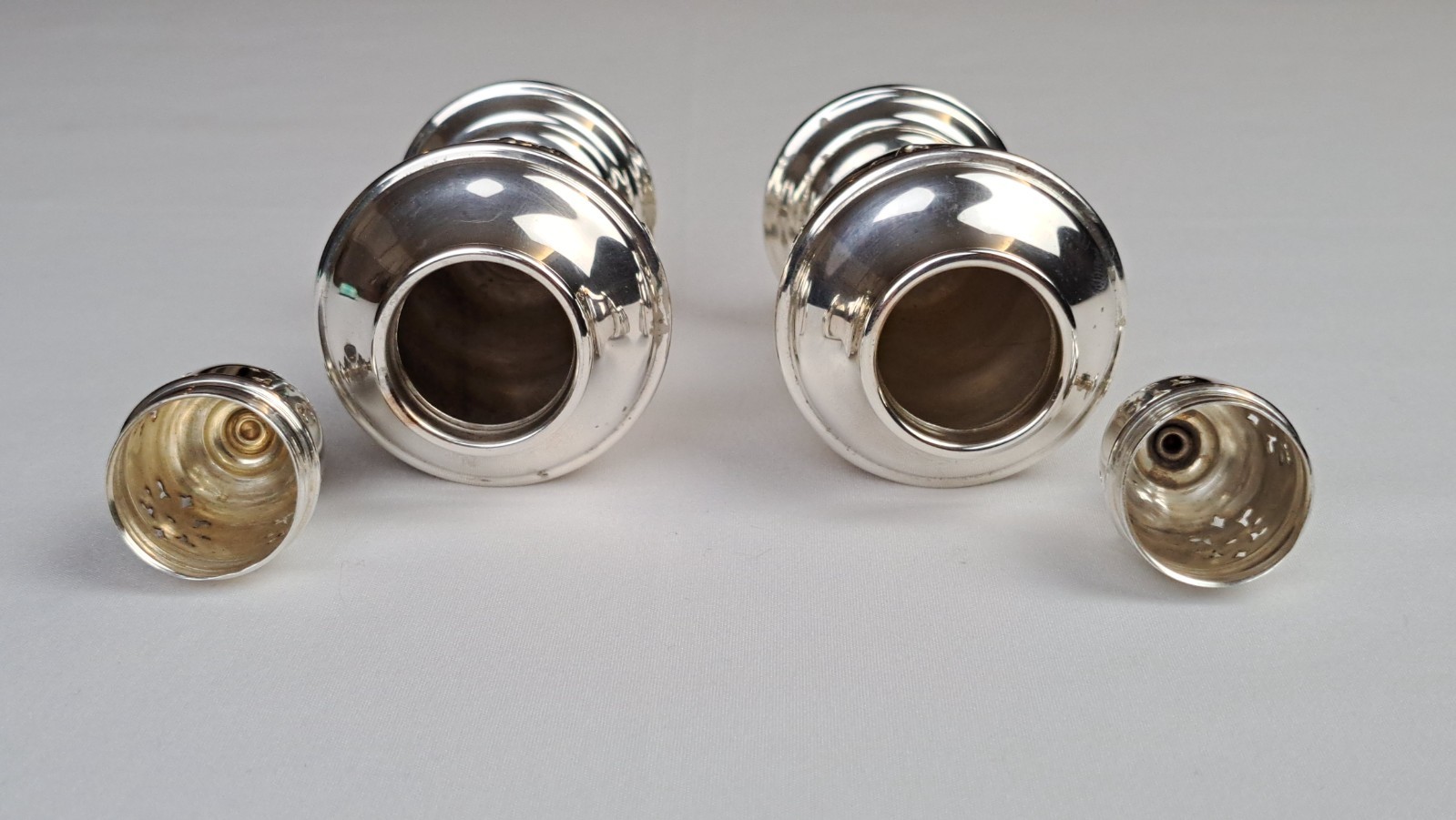 Gorham Sterling Silver Salt & Pepper Shakers Set No.1238 Vintage Pair
