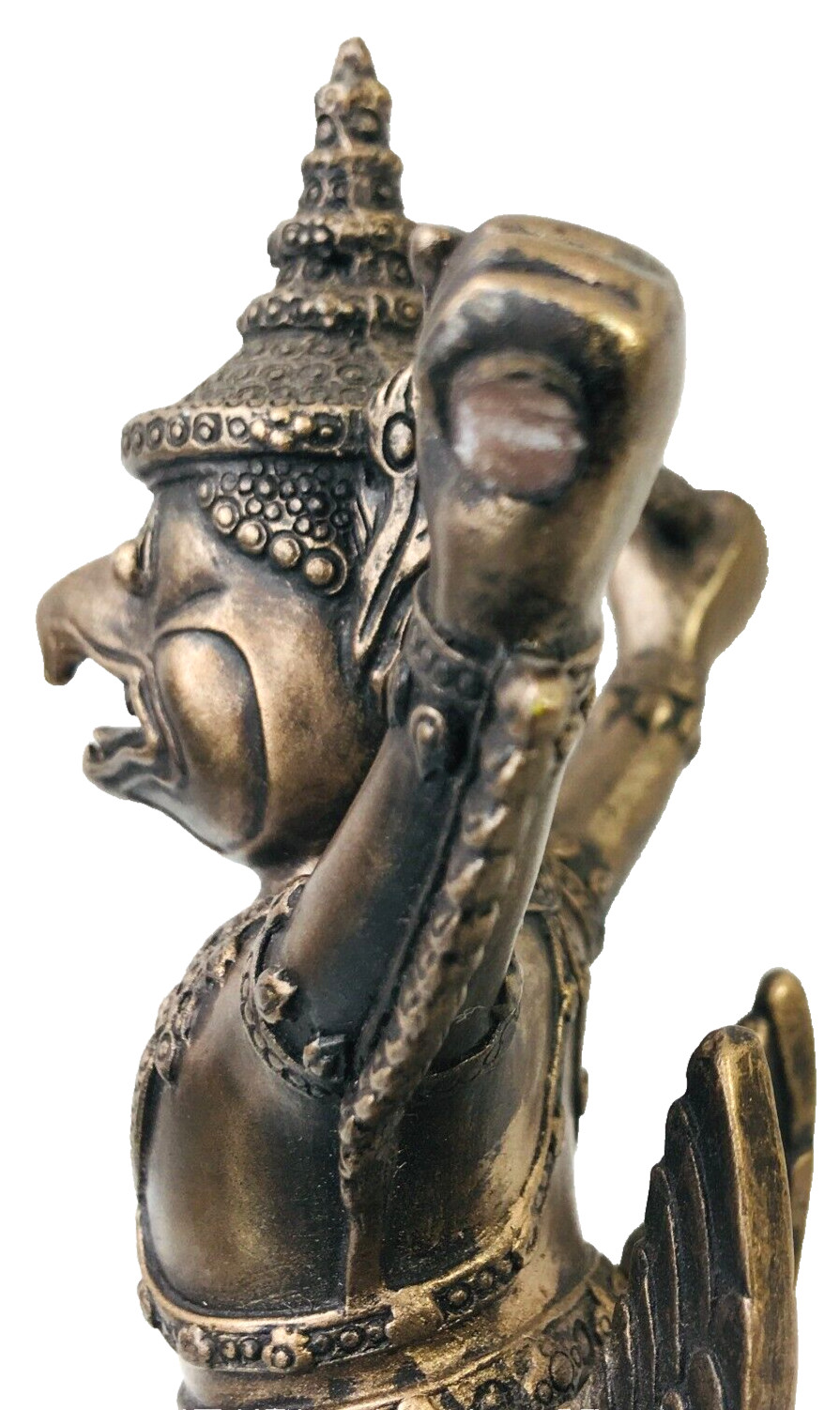 Veronese Bird Warrior Signed 2001 Conquer Snake Bronze Copper Figure 6″ READ
