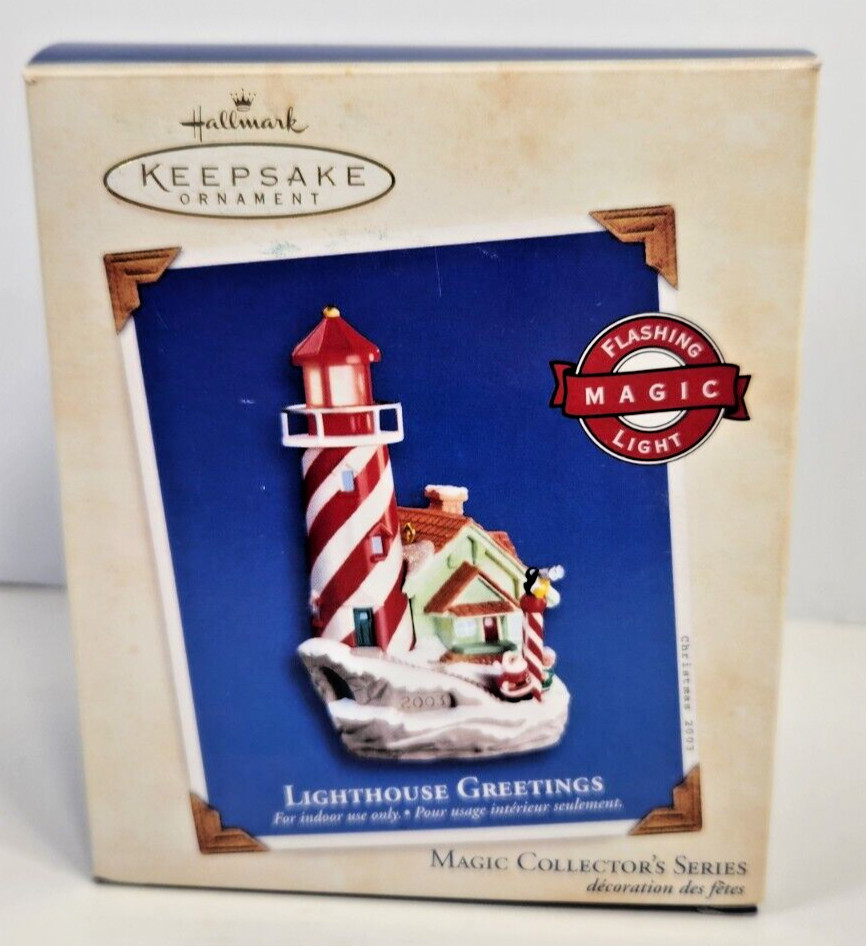 HALLMARK KEEPSAKE LIGHTHOUSE GREETINGS MAGIC #7 2003 QX7409
