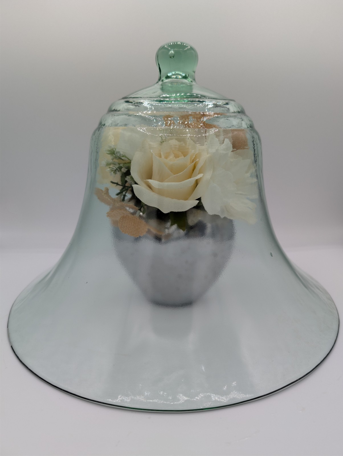Antique Hand Blown Garden Cloche Melon Cloche 13”Dia, 11” Tall XXL