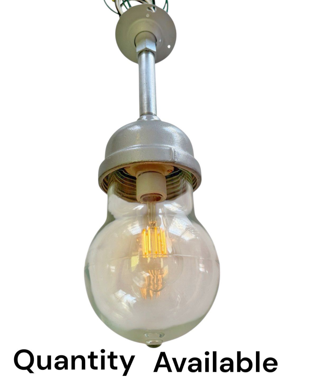 One Crouse-Hinds 200 watt VDB3 Globe Explosion Proof Vintage Industrial Light