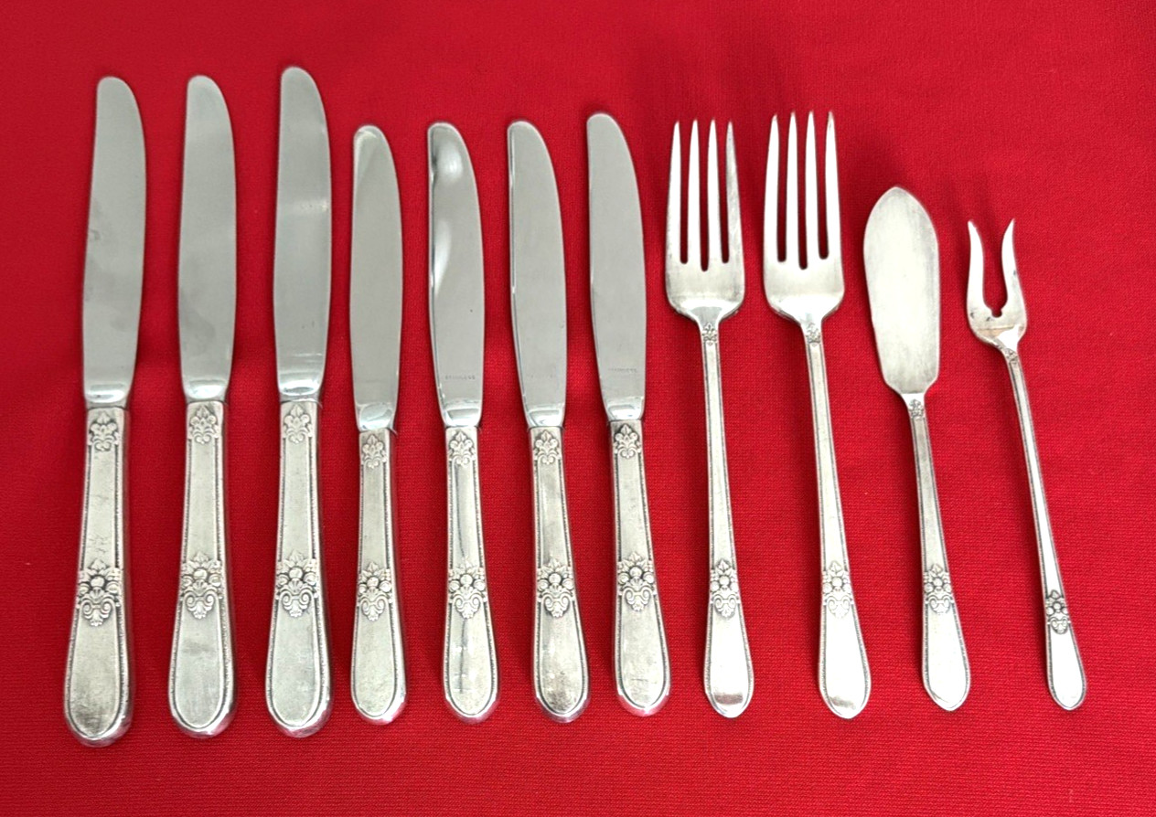 1847 Rogers ADORATION Silverplate Lot of 11 Pieces