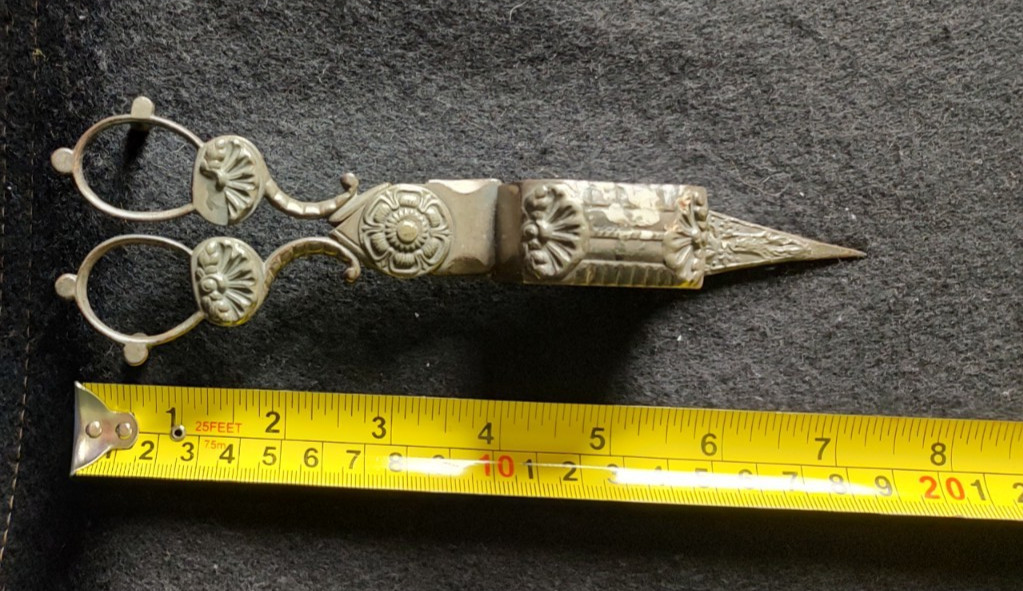 Antique Fancy Metal Candle Snuffer / Wick Scissors – Vintage