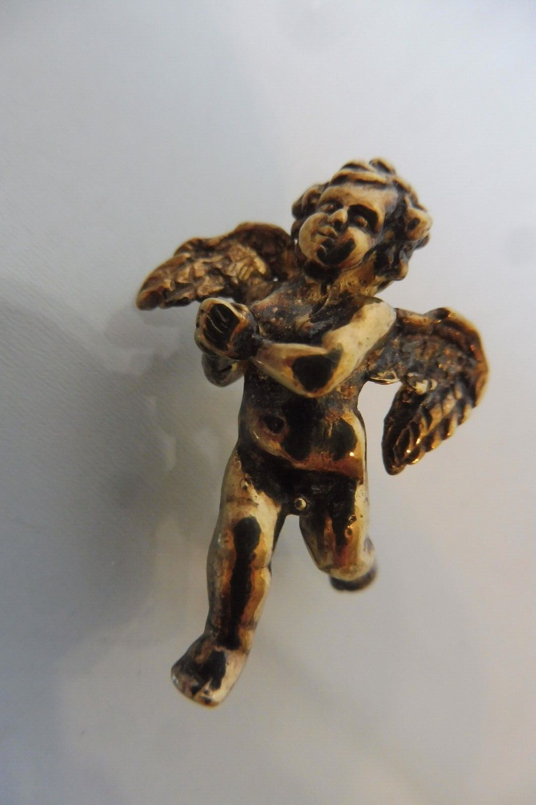 Very beautiful, old silver figure, Angel (Putte), 935 Silver