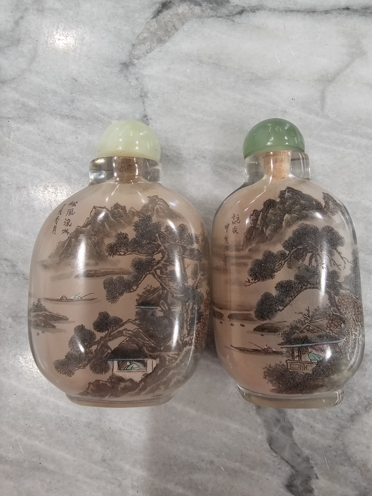 Set Of Two Anique Chinese Snuff Bottles