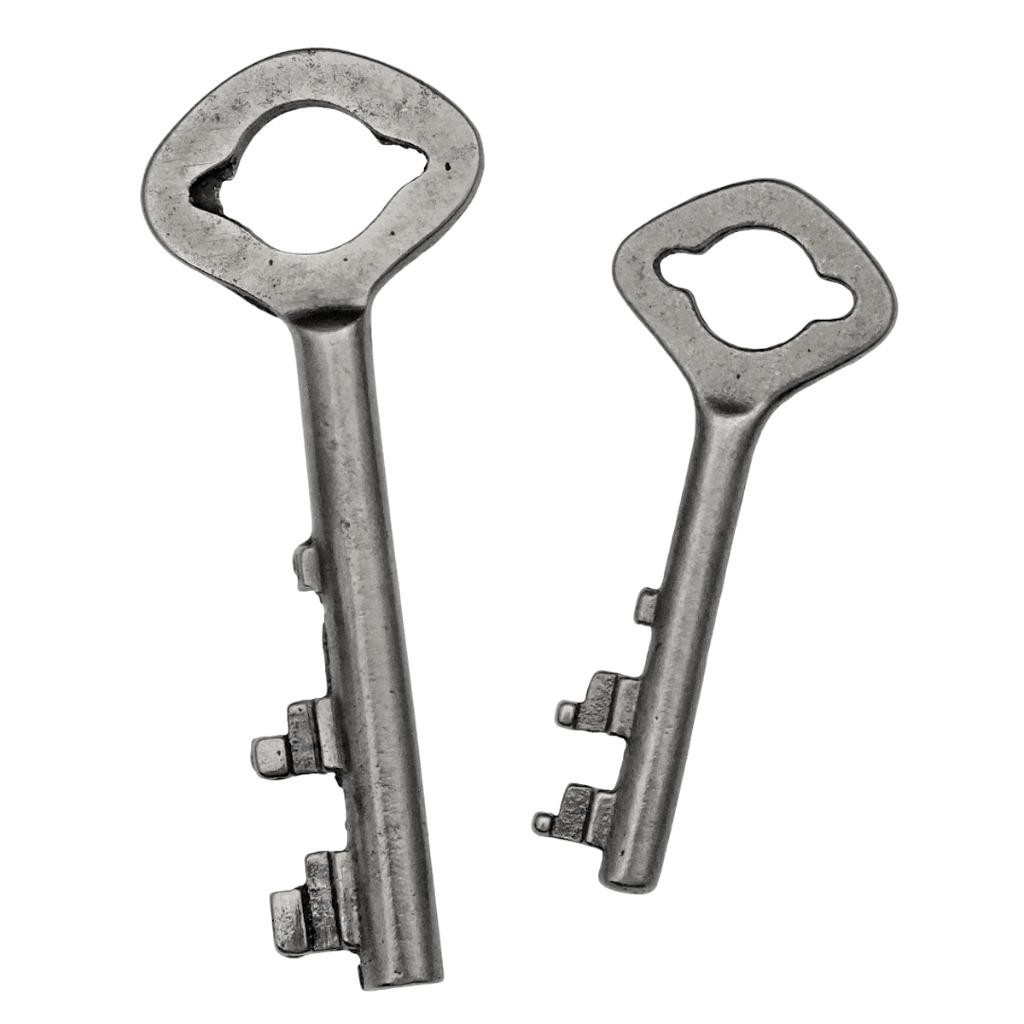 GERMAN Padlock Keys c.1920’s-1930’s 1⅞” & 2⅜” – Antique Key x 2 – ref.k778
