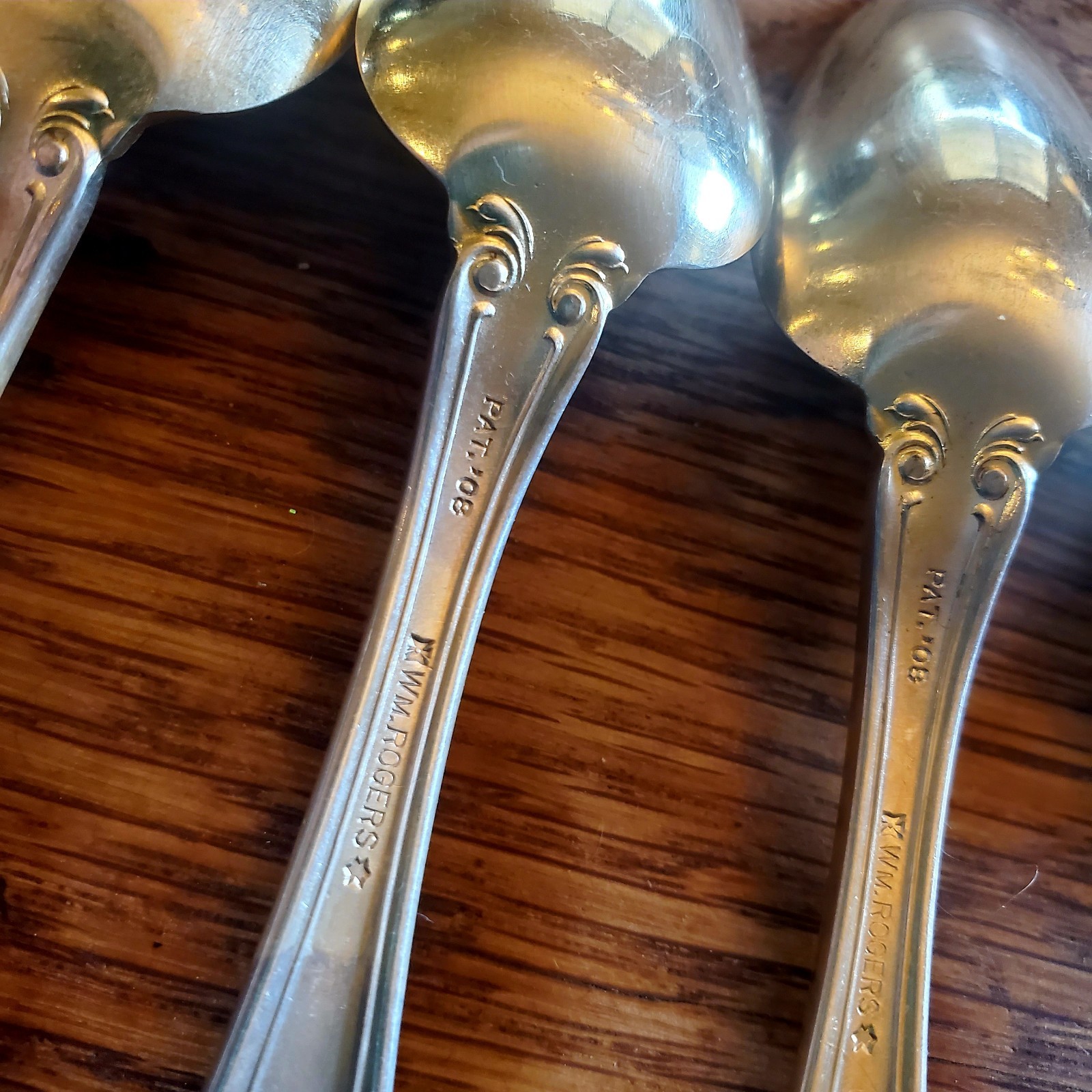 1908 ANTIQUE Rogers Eagle Star Silverplate 6 COFFEE spoons · IN BOX