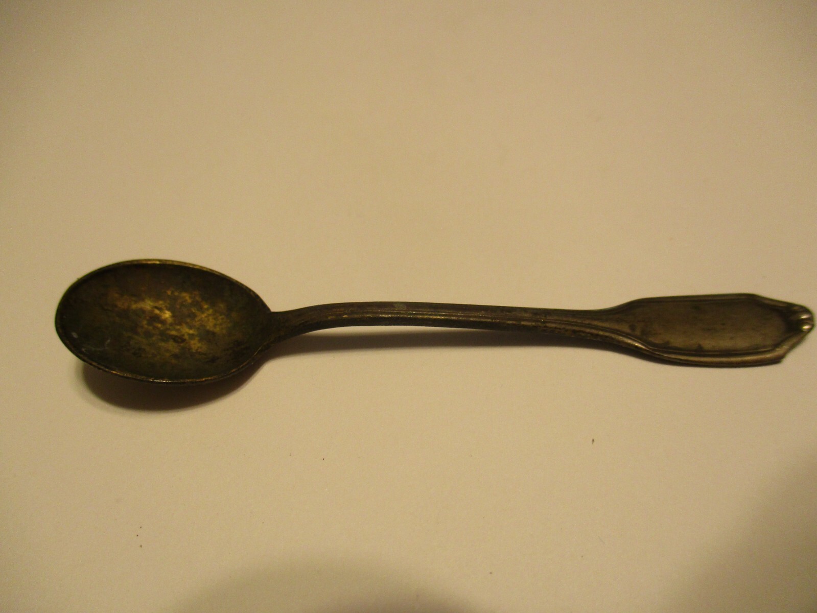 Antique German 800 Stamped silver baby spoon 3” sugar spoon has maker mark