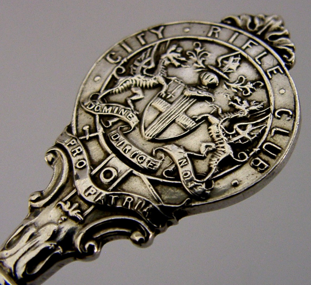 ENGLISH STERLING SILVER LONDON CITY RIFLE CLUB SPOON 1934