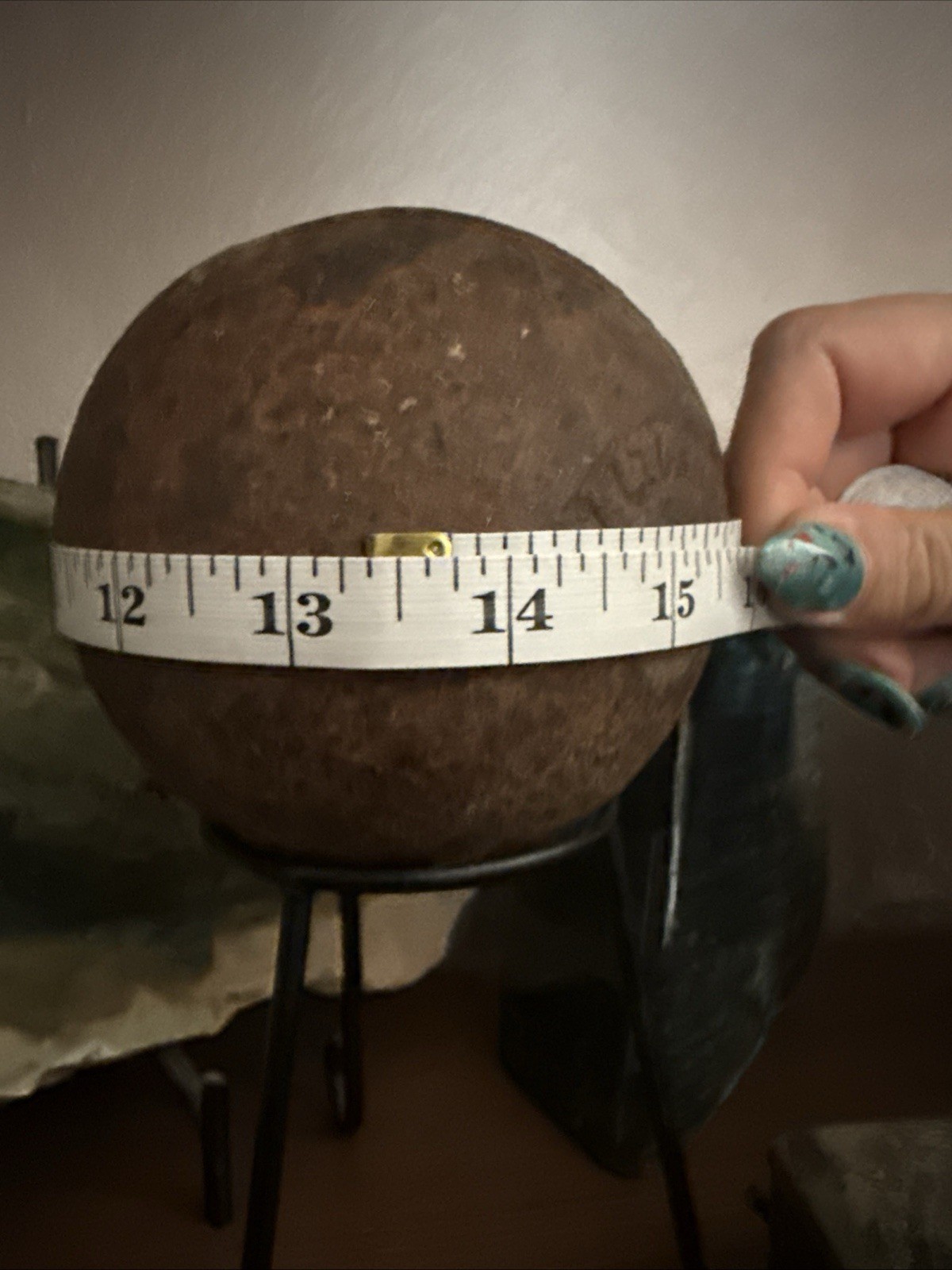 Industrial Primitive Decor antique cast iron 10 lb weight with maker’s mark