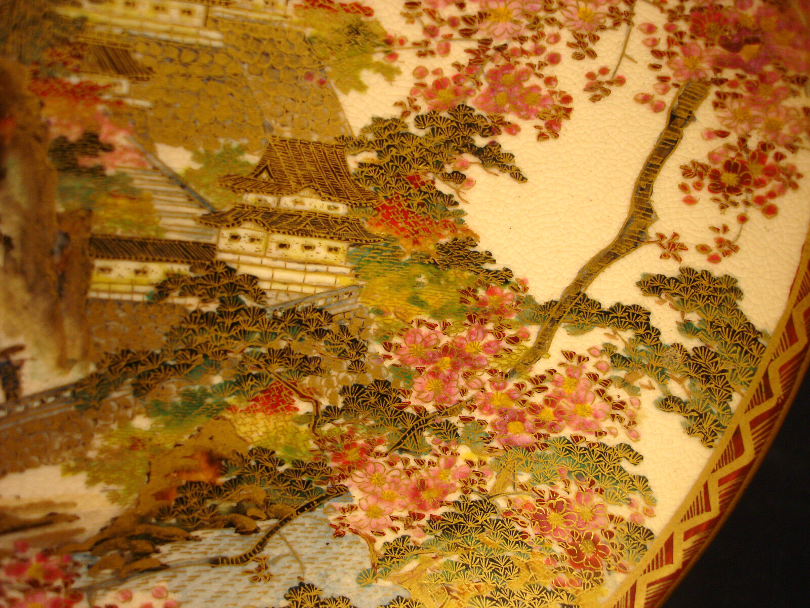 8 5/8″ D MARKED Koshida JAPANESE TAISHO PERIOD SATSUMA PLATE