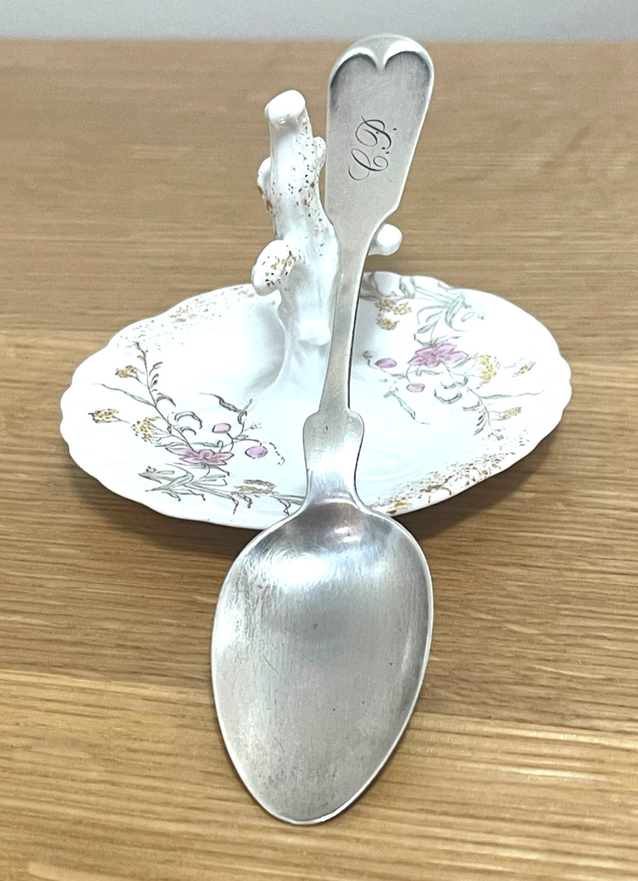 Antique GORHAM “Fiddle” Solid Sterling Teaspoon, USA, “C P”