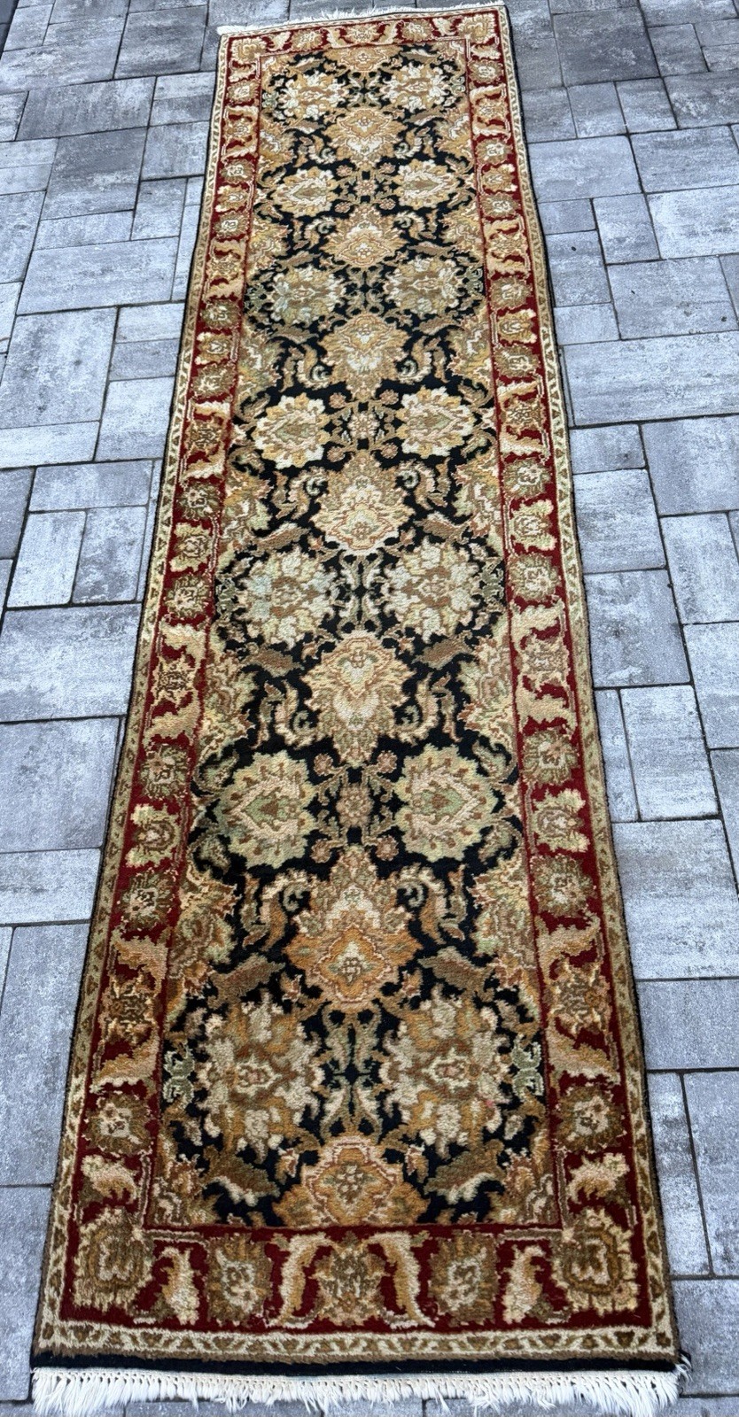 Handmade Oriental Wool Rug 2.5×10