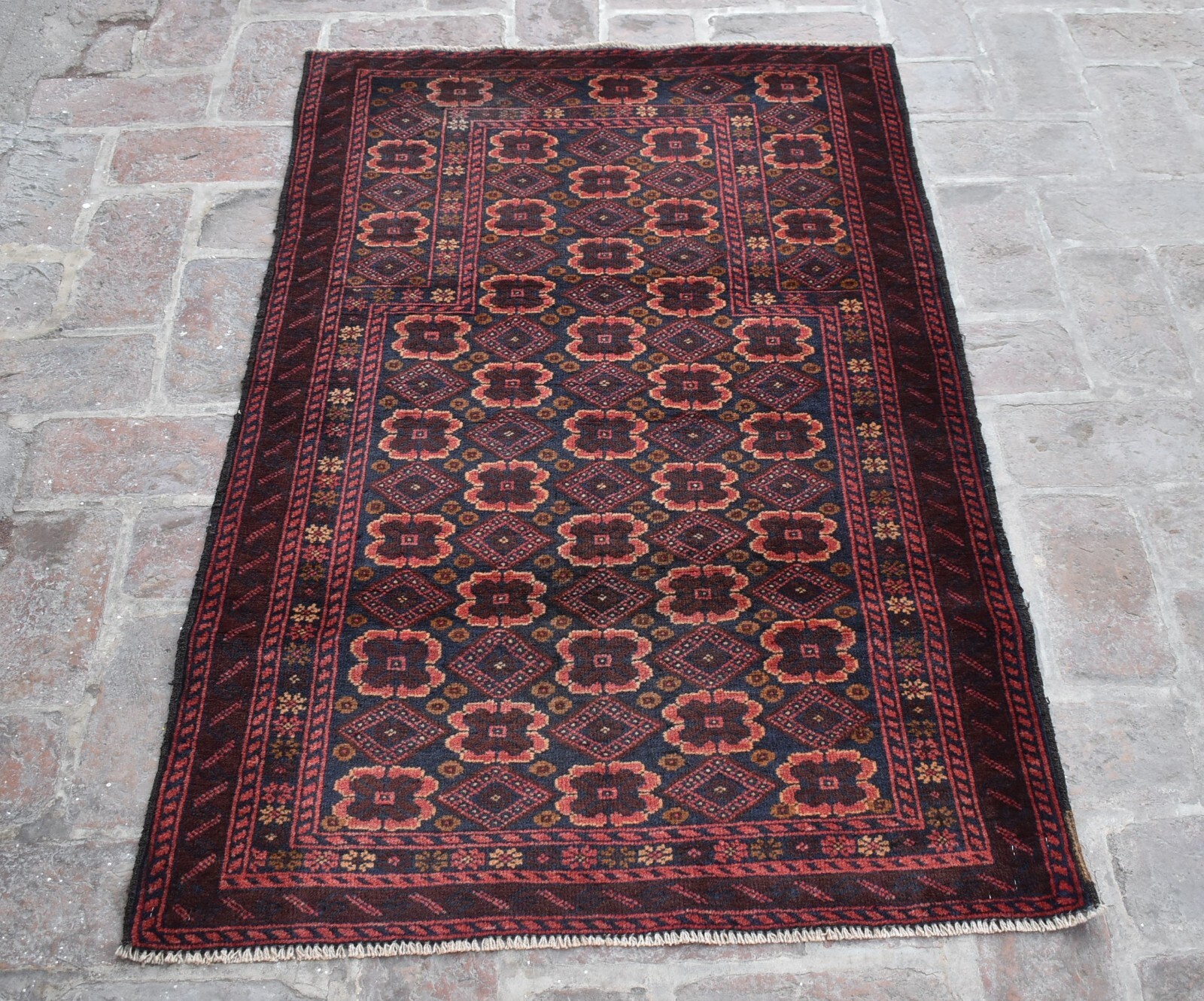 2’9 x 4’6 Hand Knotted Vintage Afghan Tribal Baluchi Persian Wool Rug Carpet 3×5