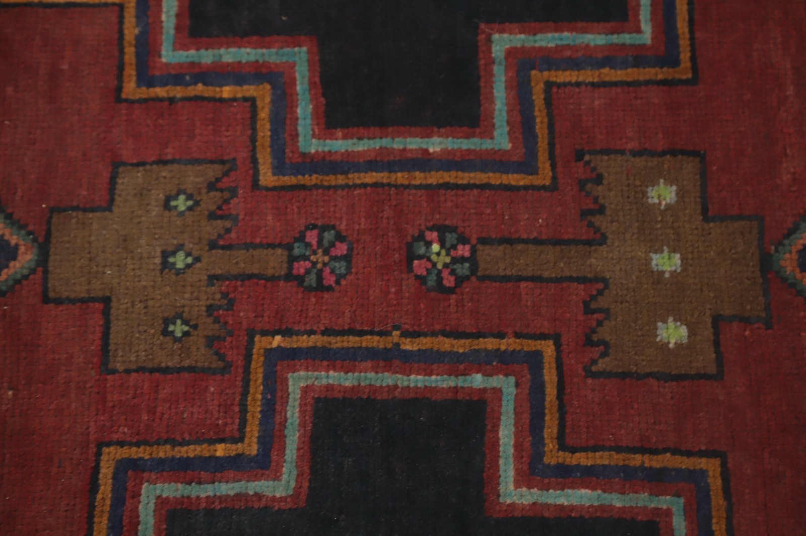 Handmade Wool 13′ Runner Rug Traditional Geometric 4×13 Vintage Hallway Carpet
