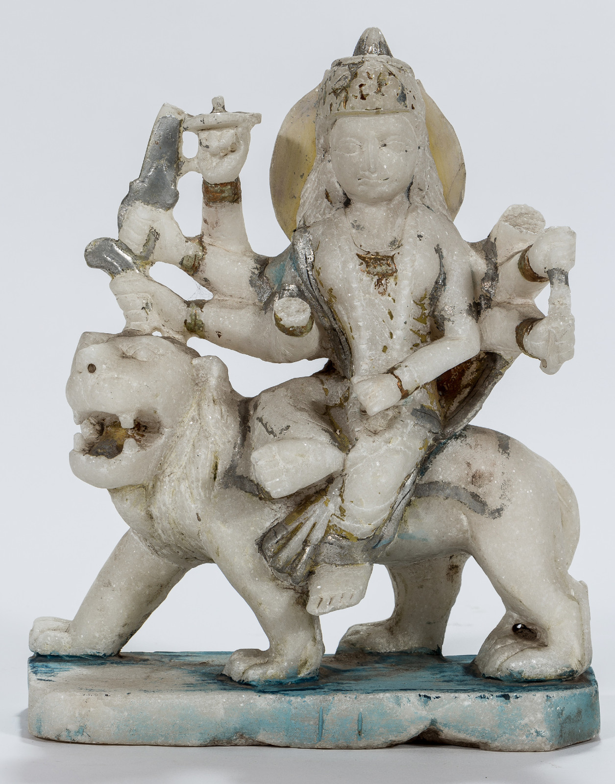 Antique marble Durga S-532 11 inches high