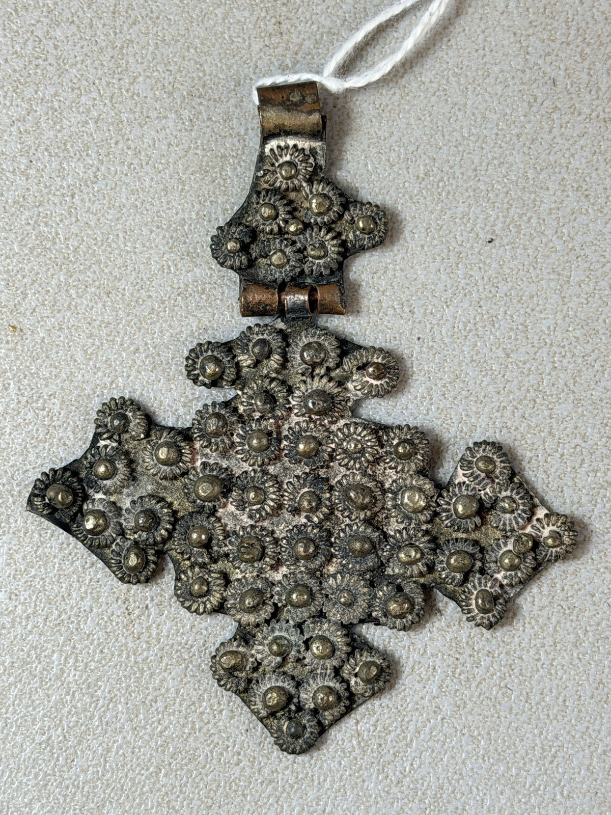260629 – Antique Ethiopian silver Coptic Handmade Neck Cross – Ethiopia.