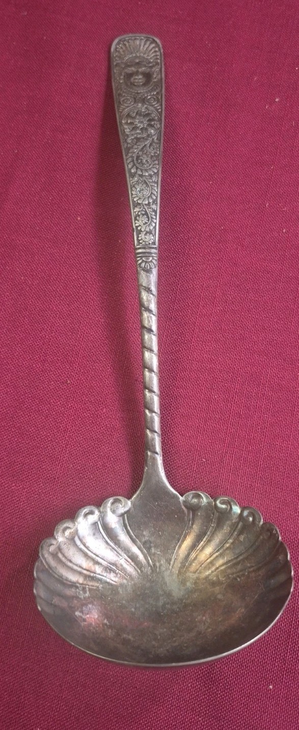1847 Rogers Bros Assyrian Head Oyster Ladle