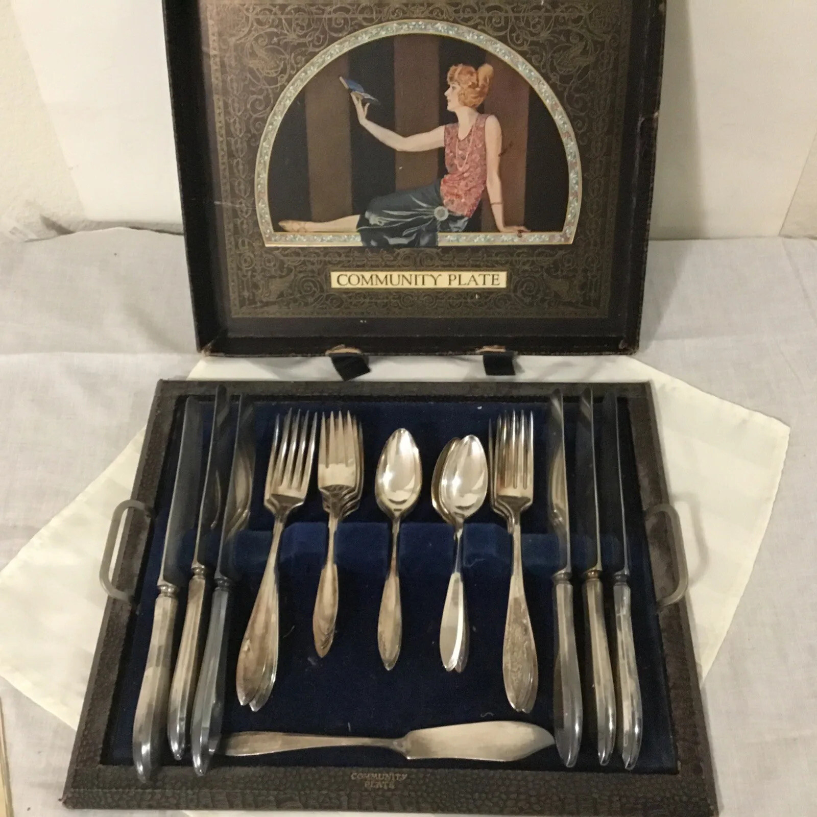 VTG Oneida REVERIE Pattern Silver-plated Flatware Collection Pc 26