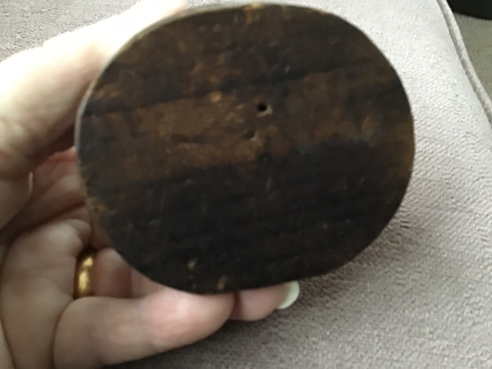 ANTIQUE BLACK FOREST CHAMONIX HAT HINGED INK WELL HOLDER.VGC.8×6.5×5.5.
