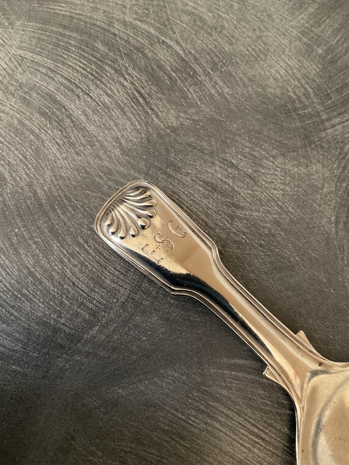 SUPERB SOLID SILVER WILLIAM 1V HALLMARKED CADDY SPOON GEORGE UNITE B’HAM 1839