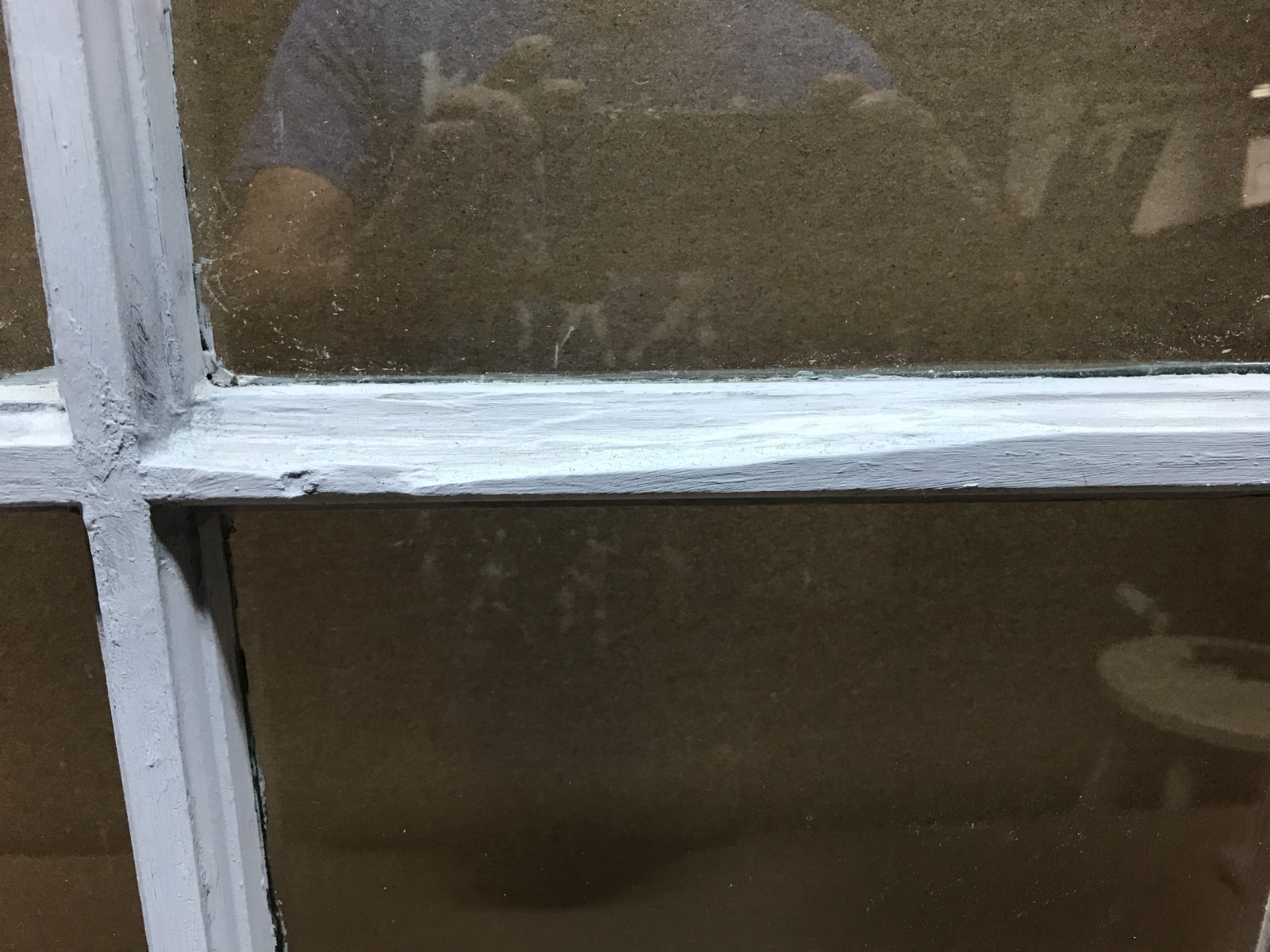 Antique VTG 4 Lite Shabby Arch Dome Glass Top Window Sash 27×41 Old 1211-26B
