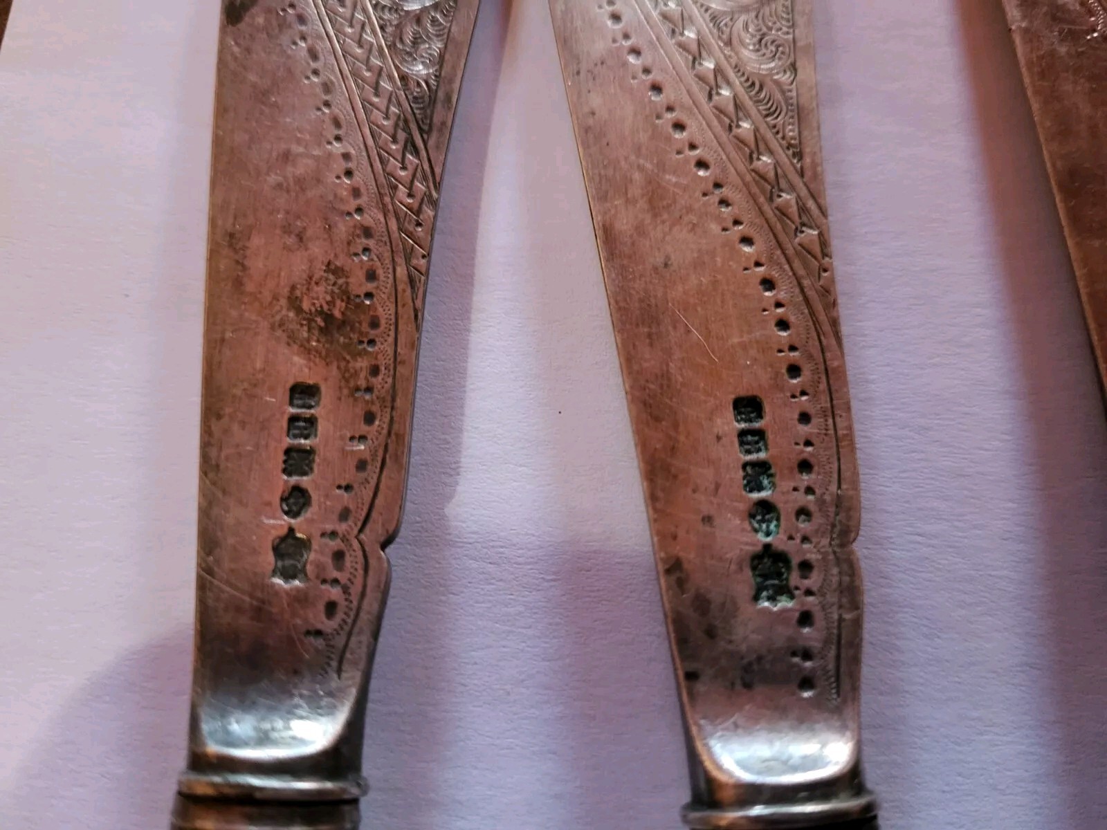 Vintage Barker Bros Birmingham Silver Plate Fish Serving Set w Ivorine Handles