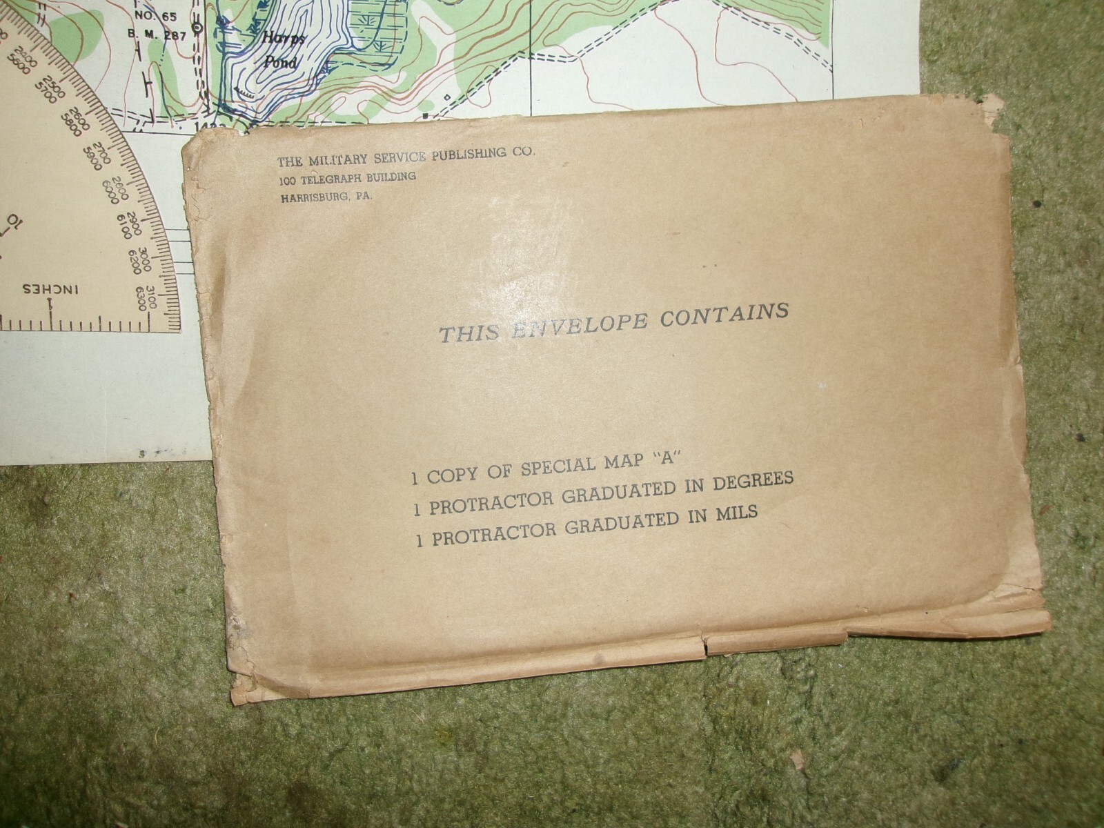 1935 U.S. MILITARY R.O.T.C. SPECIAL MAP A – 31″ X 33″ – TUB RH-7