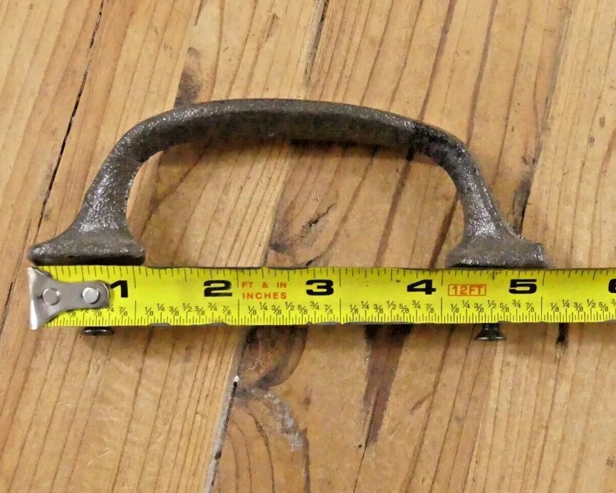 15 CAST IRON HANDLES RUSTIC DRAWER PULLS 5 1/4″ LONG W/ SCREWS PULL HANDLE WOW!!